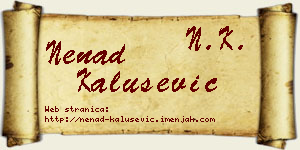 Nenad Kalušević vizit kartica